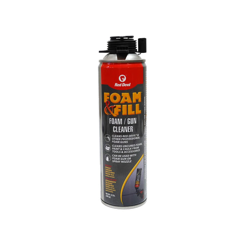 Red Devil Foam & Fill® Foam / Gun Cleaner 12 Oz. (340 g) Pressurized Canister Clear