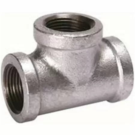 B & K Industries Galvanized Tee 150# Malleable Iron Threaded Fittings 4