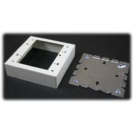 2-Gang Ivory Metal Switch Box