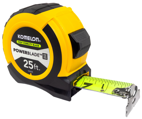 Komelon 25 ft. x 1.06 in. Powerblade II Tape Measure, Black & White