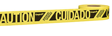 Empire Level 500' Reinforced Yellow Barricade Tape Caution/Cuidado (500', Yellow)