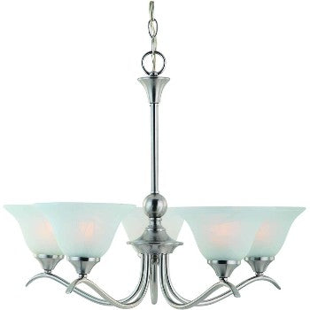 Hardware House 127134 5 Light Chandelier, Satin Nickel