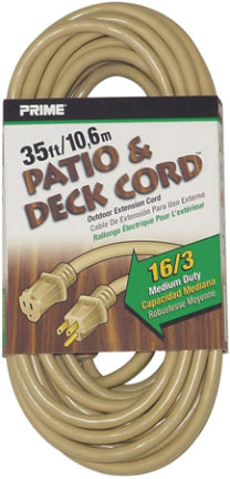 35 FOOT BEIGE 16-3 SJTW CORD