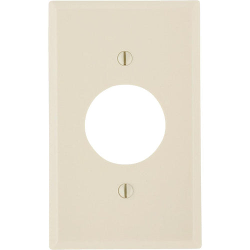 Leviton 1-Gang Smooth Plastic Single Outlet Wall Plate, Ivory