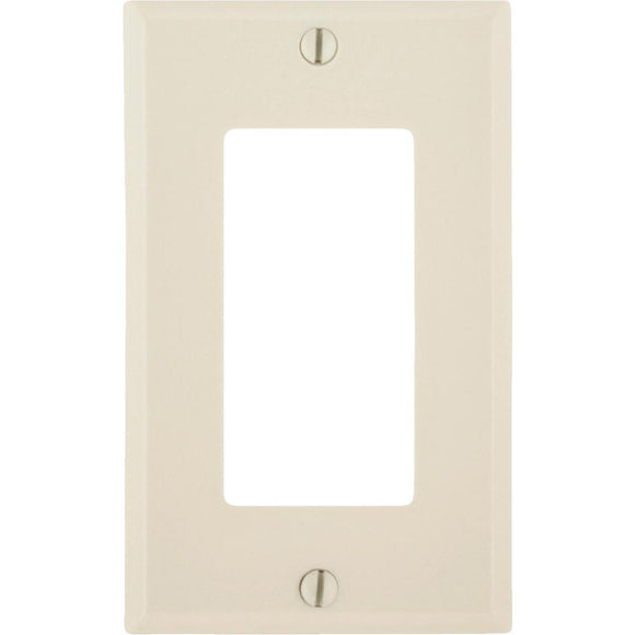 Leviton Decora 1-Gang Smooth Plastic Rocker Decorator Wall Plate, Light Almond