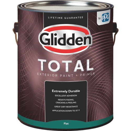 Glidden Total Exterior Paint + Primer Flat Ultra Deep Base 1 Gallon