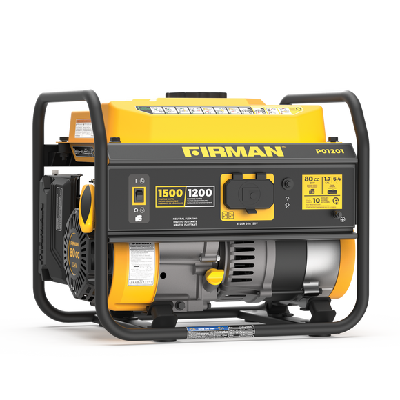 Firman Power Equipmen Gas Portable Generator 1500w Recoil Start