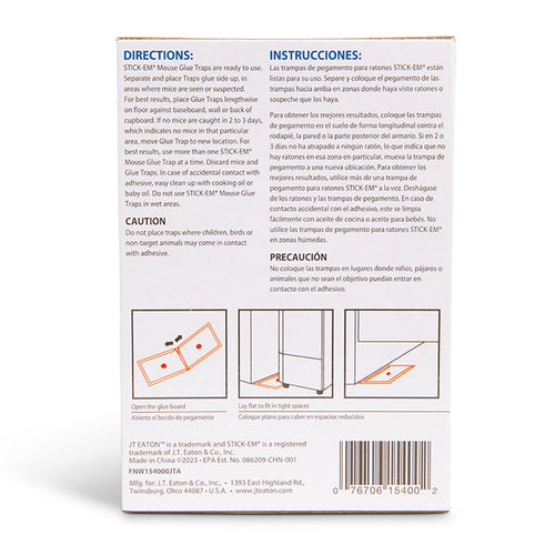JT Eaton™ STICK-EM™ Mini Mighty Glue Boards For Mice & Insects