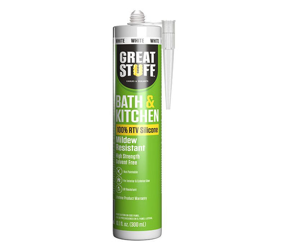 Great Stuff™ Bath & Kitchen Silicone Caulk, 10.1 Fl. Oz. Clear (10.1 Fl. Oz., Clear)