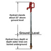 Merrill Mfg CNL7503 No Lead Frost Proof C-1000 Series Yard Hydrant, 3/4 Pipe Connection, 3 ft. Bury, with Galvanized Steel Stand Pipe