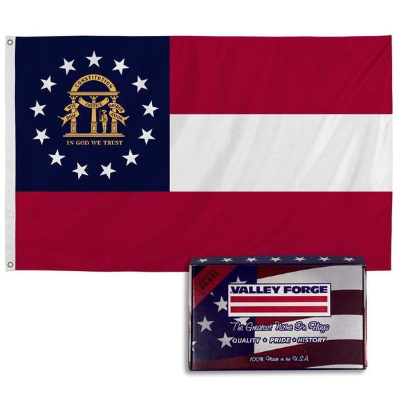 Valley Forge Spectramax Nylon Georgia Flag (3'x5')