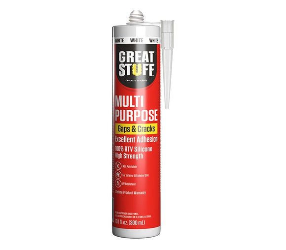 Great Stuff™ Multipurpose Silicone Caulk, 10.1 Fl. Oz. White (10.1 Fl. Oz., White)