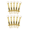 Design House Rigid Door Stop in Polished Brass, 3-Inch, 10-Pack