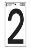 Hy-Ko 4in Black Reflective Vinyl Number '2'