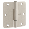 National Hardware Squeak Guard Door Hinges 1/4 In. Radius Round Corners 3.5, Satin Nickel