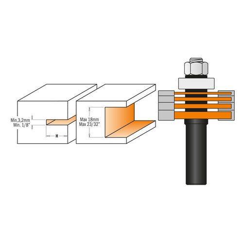 CMT Three Wing Slot Cutter