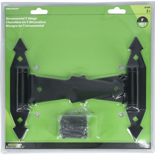 Hillman Hardware Essentials Ornamental T-Hinge Black