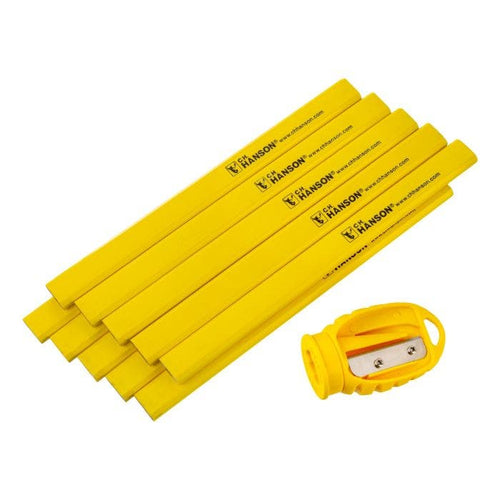 C.H. Hanson 10 Carpenter Pencils With 1 Sharpener