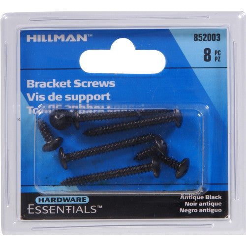 Hillman Group Hardware Essentials Shelf Bracket Screw Antique Black