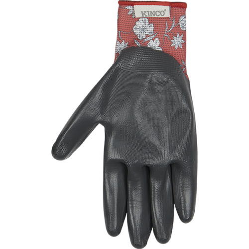 Kinco Women’s Coral Print Polyester Knit Shell & Nitrile Palm