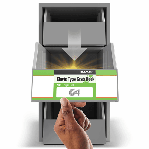 Hillman Group Hardware Essentials G43 Forged Steel Clevis Grab Hook Zinc