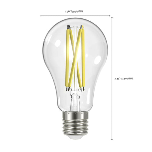 Satco S12442 12.5A19/CL/LED/927/120V/4PK