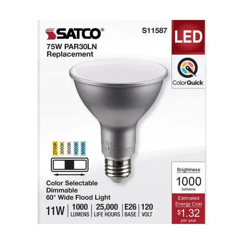 Satco S11587 11PAR30LN/LED/5CCT/WFL/120V
