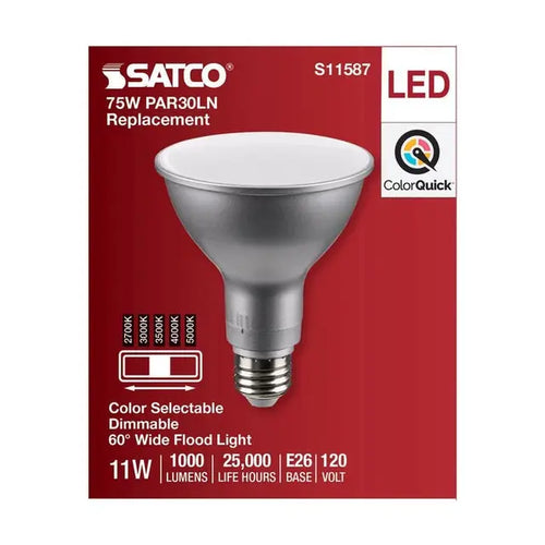 Satco S11587 11PAR30LN/LED/5CCT/WFL/120V