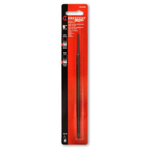 Crescent Nicholson 6 Triangle Single Cut Double Extra Slim Taper File - Carded