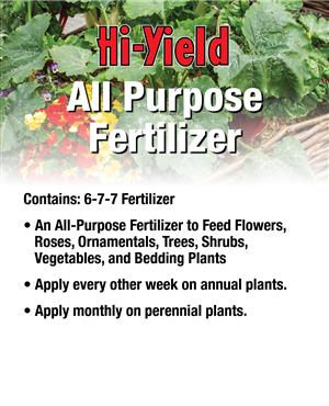 Hi-Yield All Purpose Fertilizer 6-7-7 (3.25 lbs)