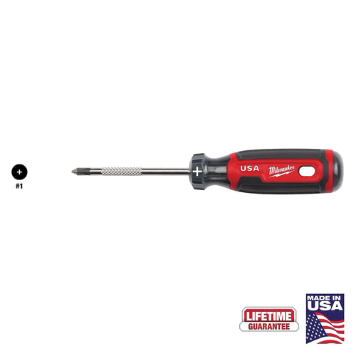 Milwaukee #1 Phillips 3 Cushion Grip Screwdriver (USA)