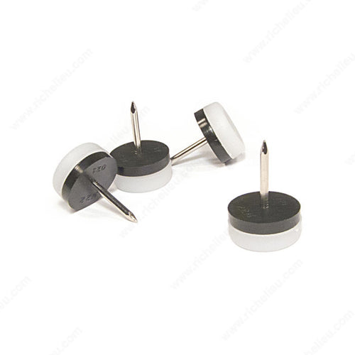Richelieu Hardware Nail-On Glides with Cushioned Polypropylene Base