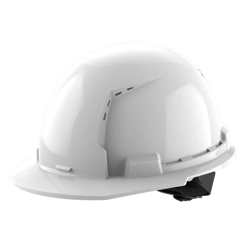 Milwaukee BOLT™ White Front Brim Vented Hard Hat w/4pt Ratcheting Suspension (USA) Type 1 Class C