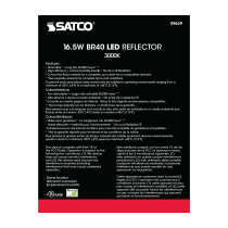 Satco Products S9639 16.5BR40/LED/3000K/1200L/120V