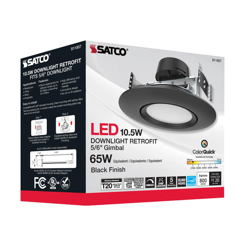 Satco Products S11857 10.5WLED/DIR/5-6/CCT-SEL/120V/