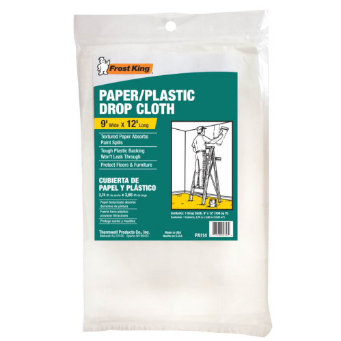 Frost King Absorbent Paper and Plastic Drop Cloth