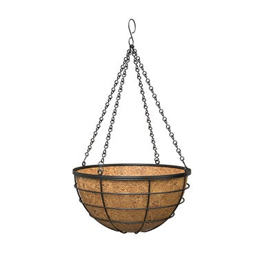 Panacea Modern Farmhouse Hanging Basket Black 14