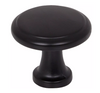 KasaWare 1-3/16 In. Diameter Matte Black Flat Round Knob (10-Pack)