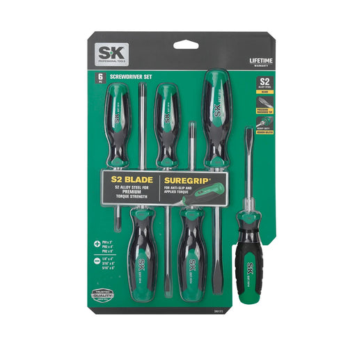 SK SK01373 6 Piece Pro Grip Screwdriver Set
