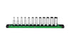 SK Tools 1/4 Drive, 12 Piece, 6 Point, Deep, Metric Chrome Socket Set