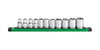 SK Tools 1/2 Drive, 11 Piece, 6 Point, SAE, Standard Chrome Socket Set
