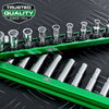 SK Tools 1/4 Drive, 11 Piece, 6 Point, SAE, Standard Chrome Socket Set