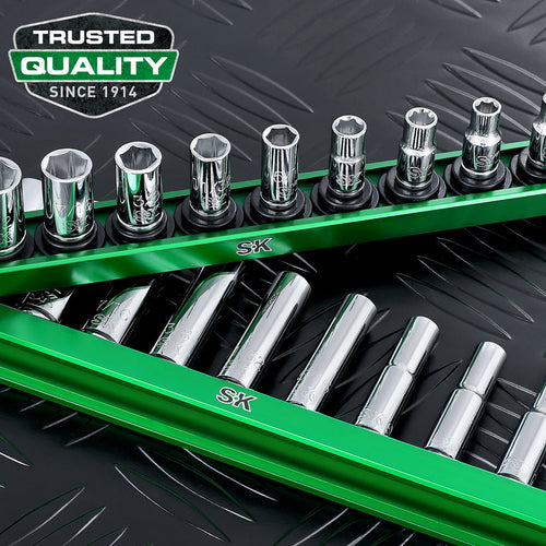SK Tools 1/4 Drive, 11 Piece, 6 Point, SAE, Standard Chrome Socket Set