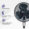 Proaira 18 Oscillating Pedestal Fan with Adjustable Tilt, 3 Speed Control, Black w/ Remote
