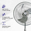 Proaira 18 High Velocity Industrial Pedestal Fan 3 Speed Control Black