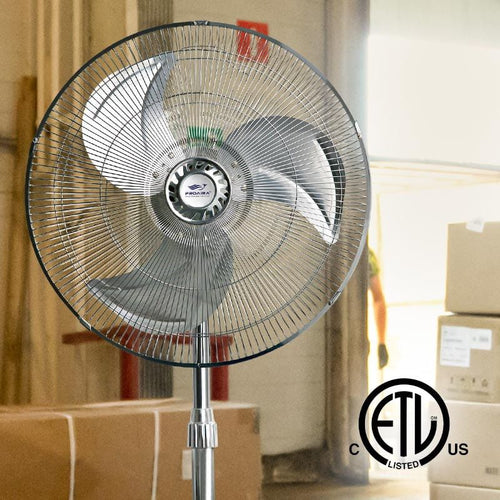 Proaira 18 High Velocity Industrial Pedestal Fan 3 Speed Control Black