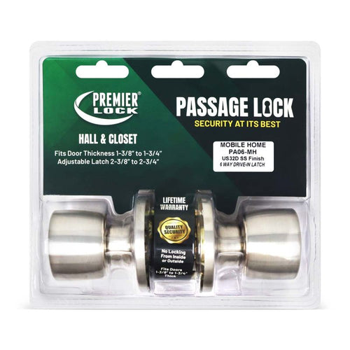 Premier Lock Passage Knob Tulip Style 6 in 1 Drive In Latch Mobile Home