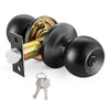 Premier Lock Keyed Entry Door Knob With 2 KW1 Keys Adjustable Latch-Carded