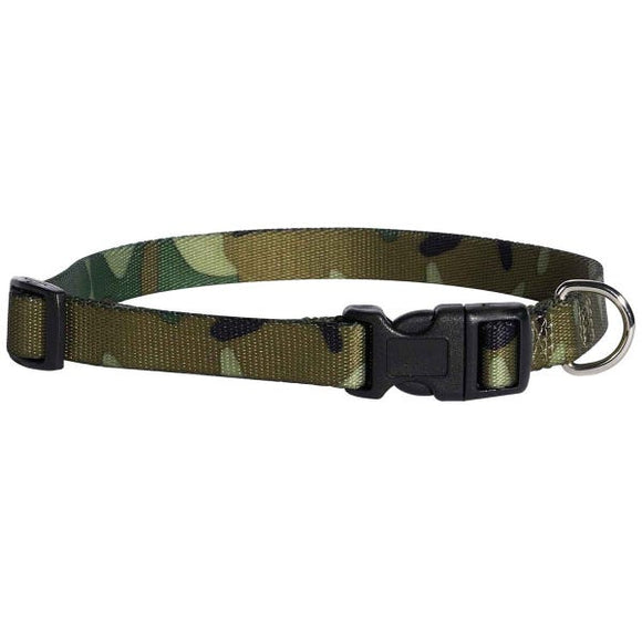 Casual Canine Camo Collar 14-20In Green (14-20