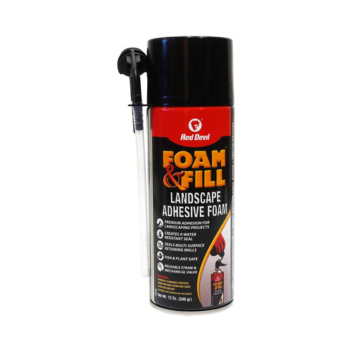 Red Devil Foam & Fill® Landscape Foam Adhesive/Sealant 12 Oz. (340 g) Aerosol Can Black (12 oz., Black)